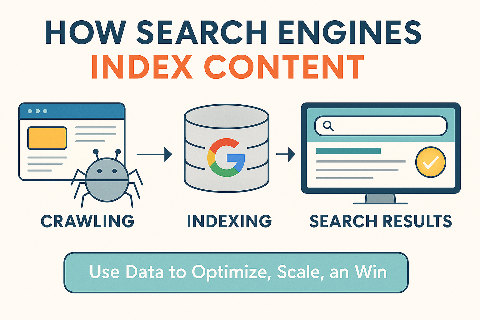 Google index diagram – how search engines index content by Digital Taantra