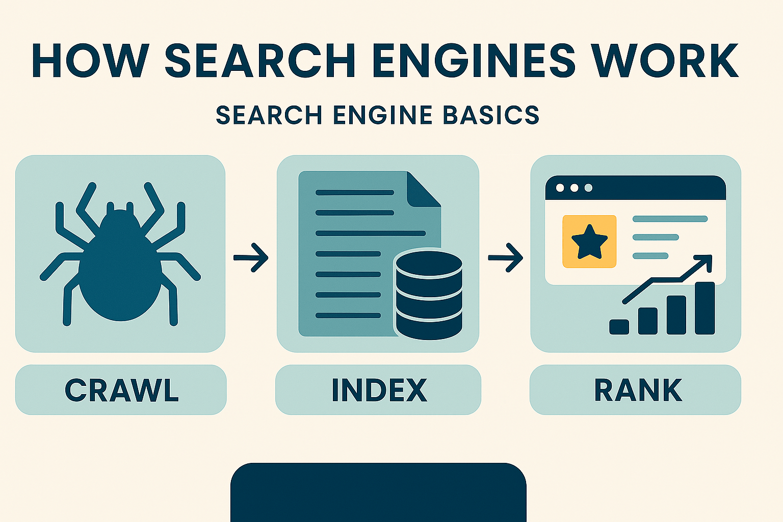 How search engines work – crawl, index, rank – search engine basics