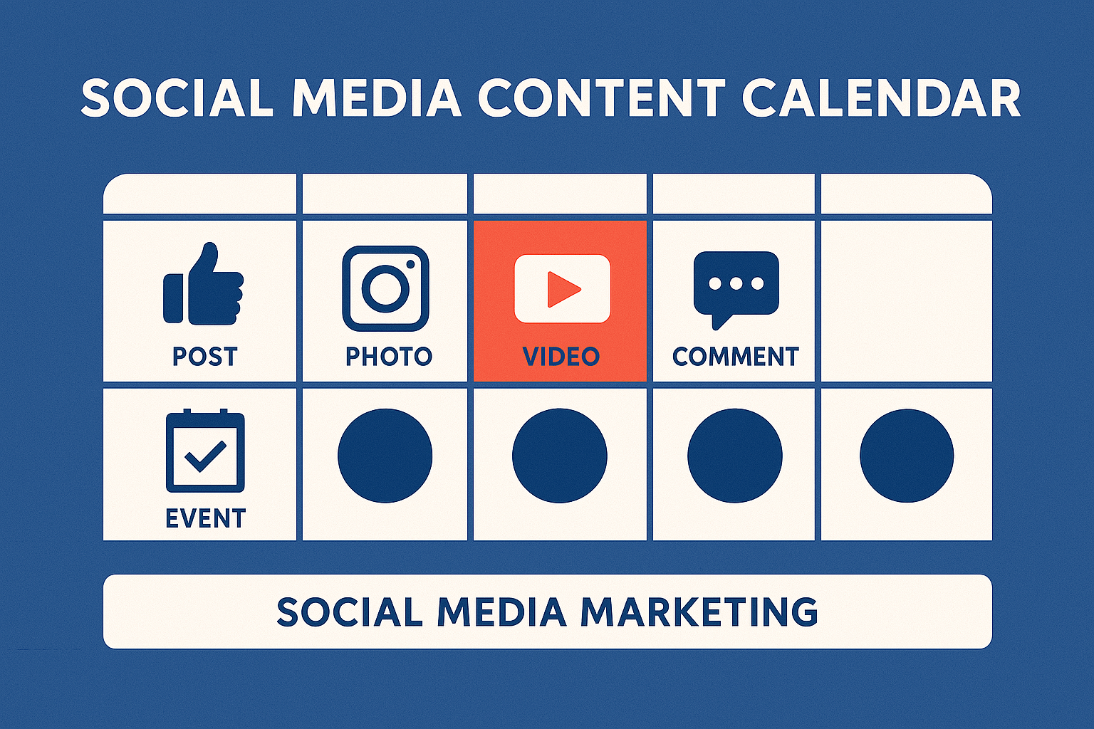 Social media content calendar – social media marketing