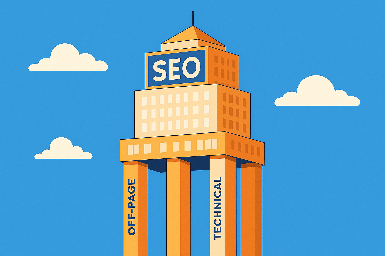 SEO pillars: On-page, Off-page, Technical