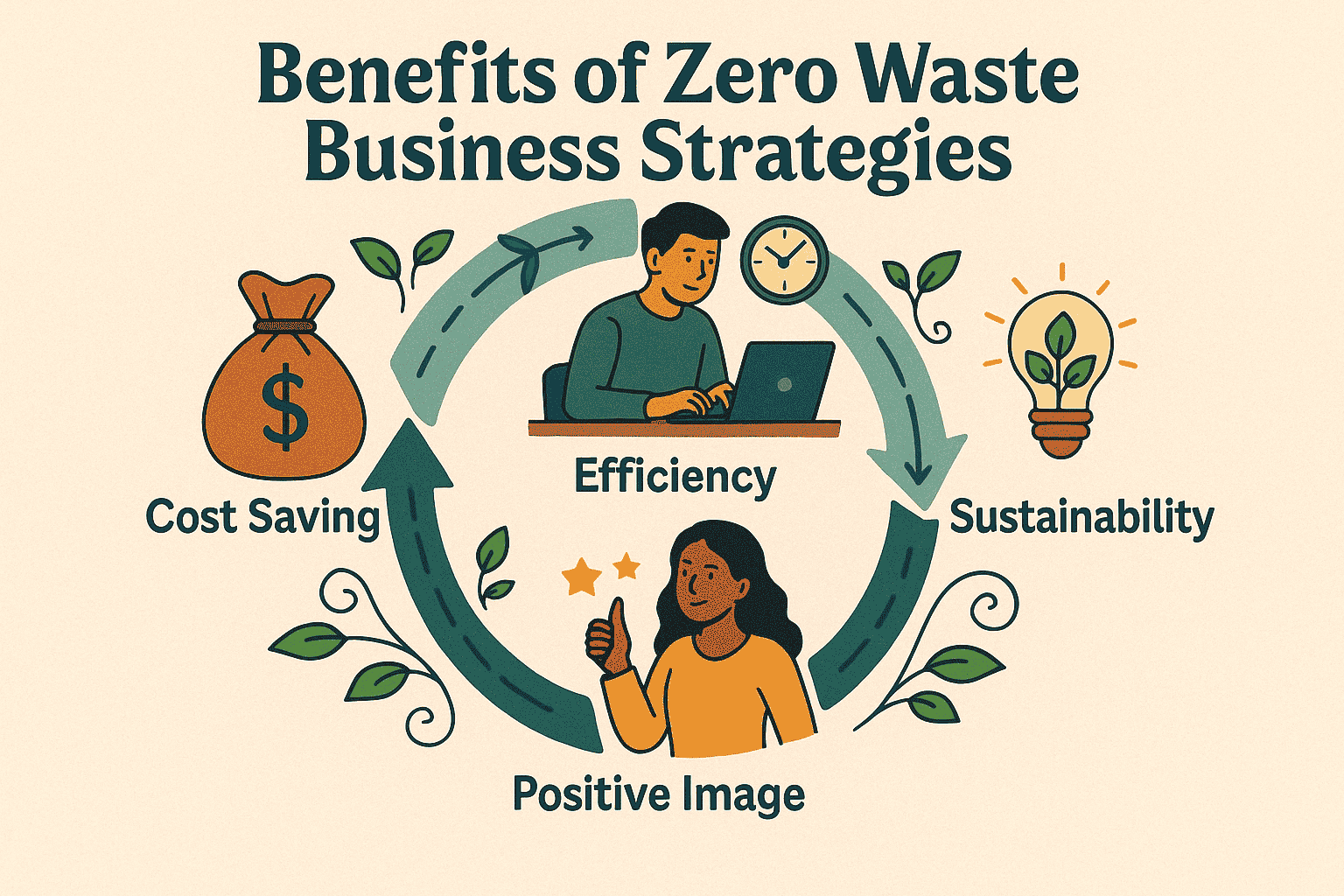 Benefits of zero waste business strategies chart