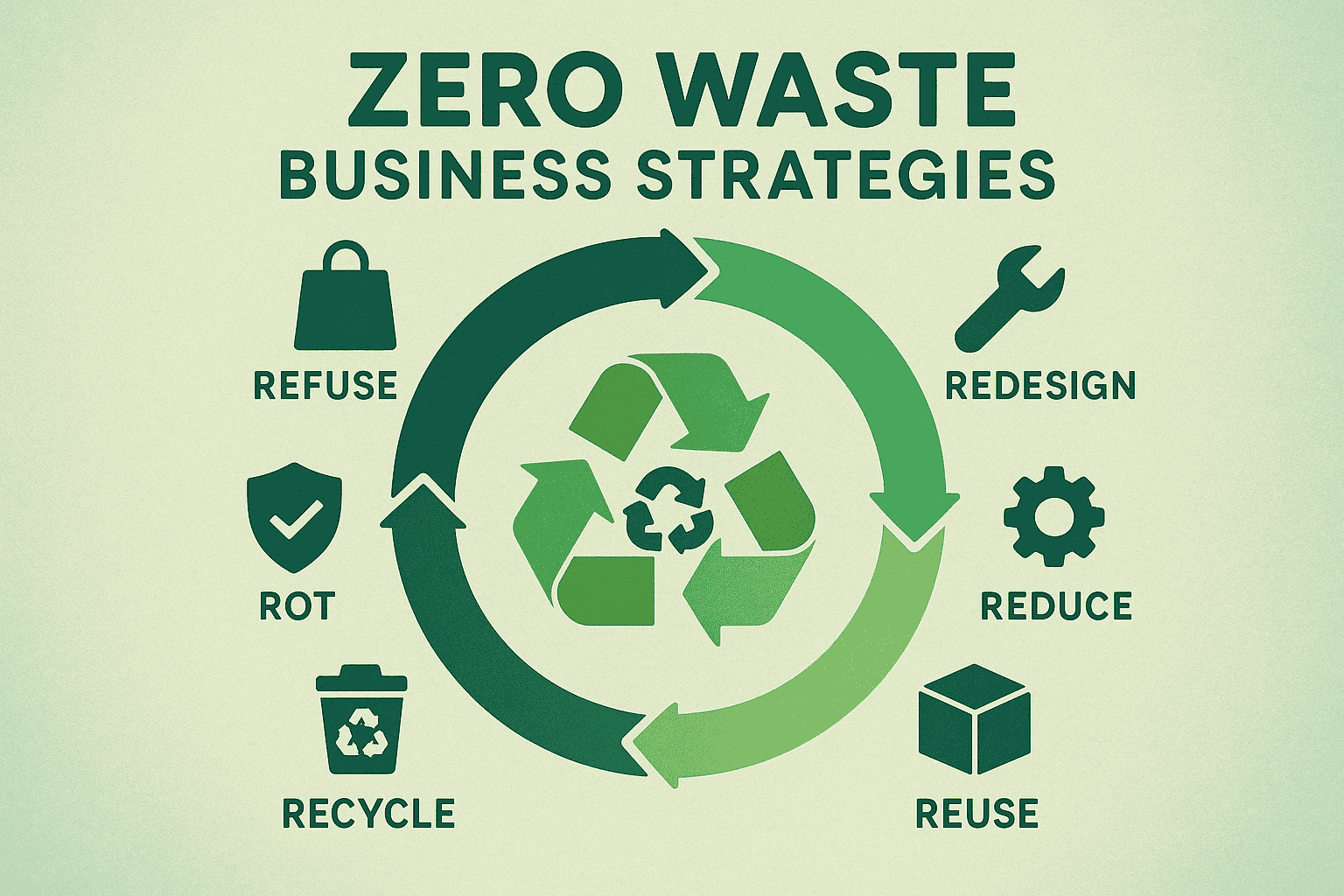 Zero waste business strategies loop diagram
